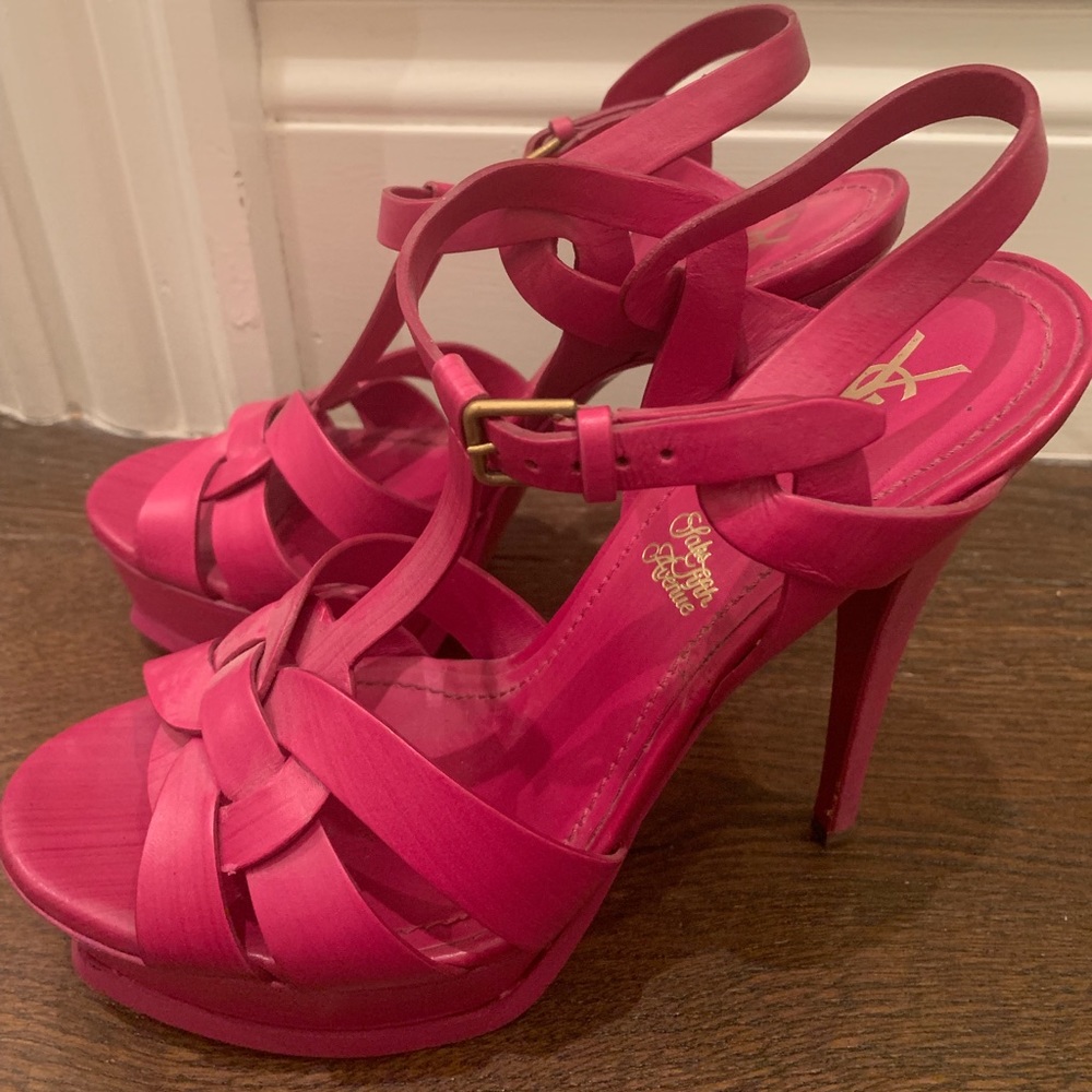 YSL Pink Tribute Heels